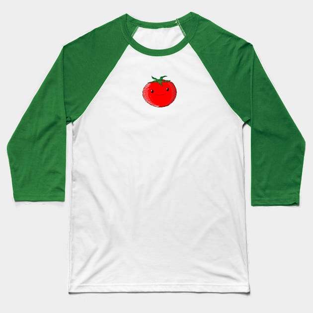 Cute Cartoon Tomato Baseball T-Shirt by Braznyc